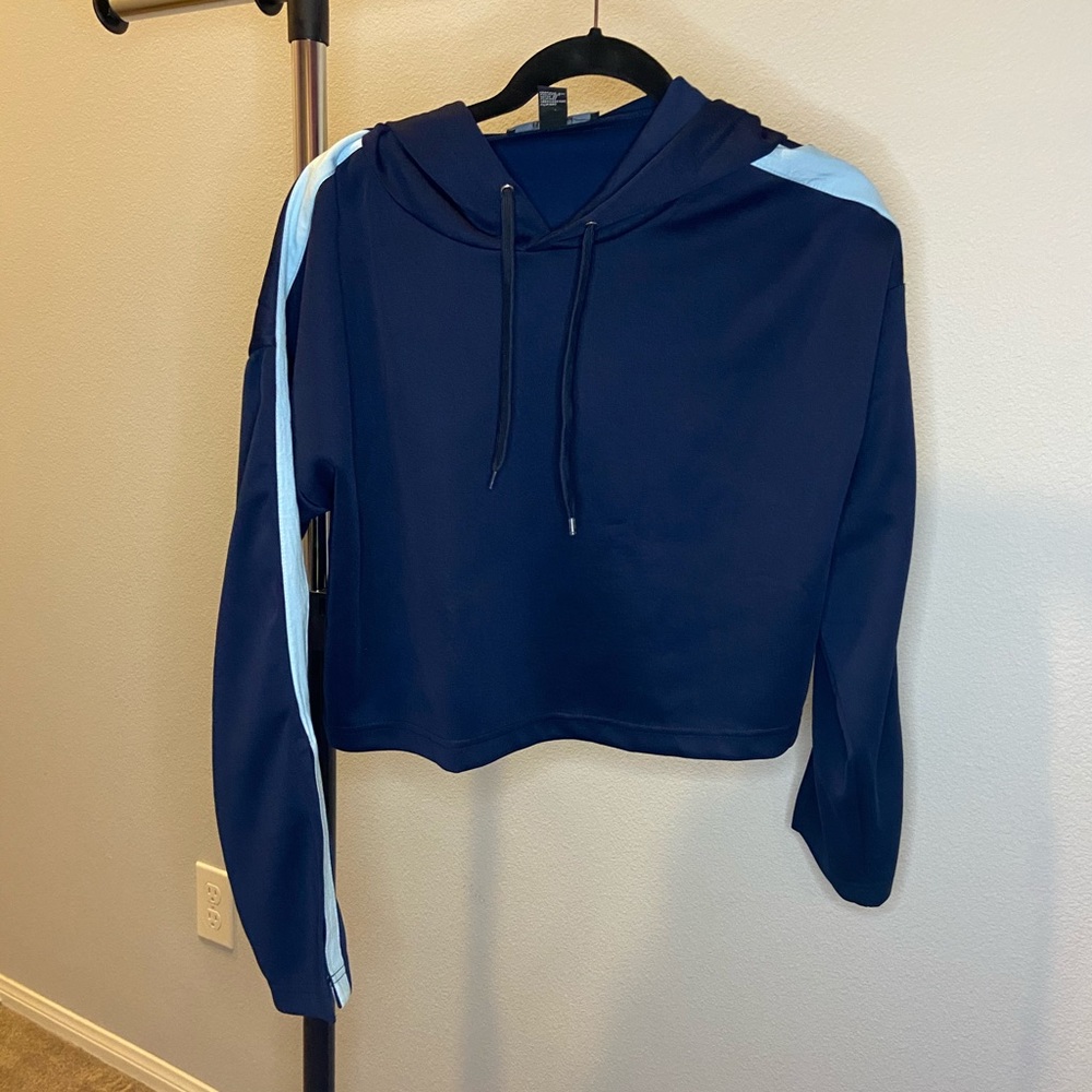 Stripe Cropped Hoodie